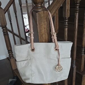 Michael Kors Beige Leather Tote